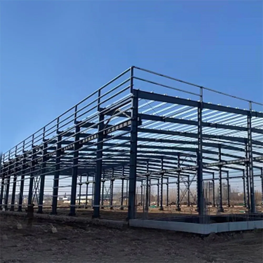 Steel Beam Parking Structure Sandwich Panel Prefab Warehouse