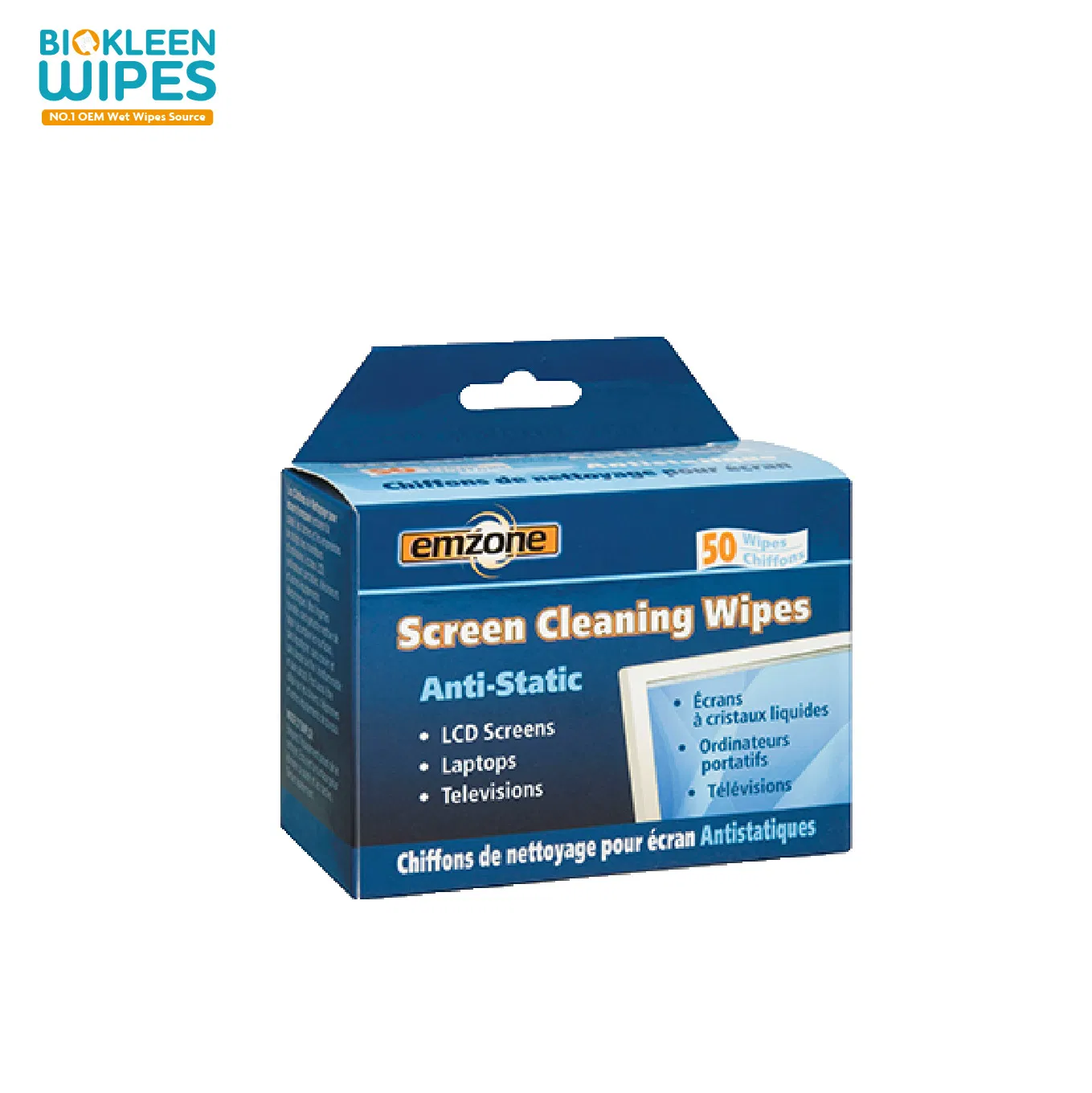 Biokleen Custom Label Individually Package Anti Fog Glasses Cleaning Wet Wipes Lens Cleaning Wipes for Screens Lens Use