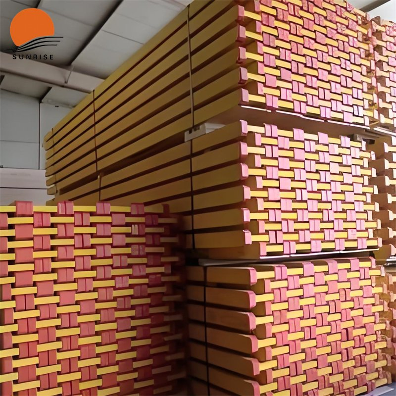 Yellow H20 Beam with Full Plastic Ends WBP Glue Spruce Flange Pine Plywood Web