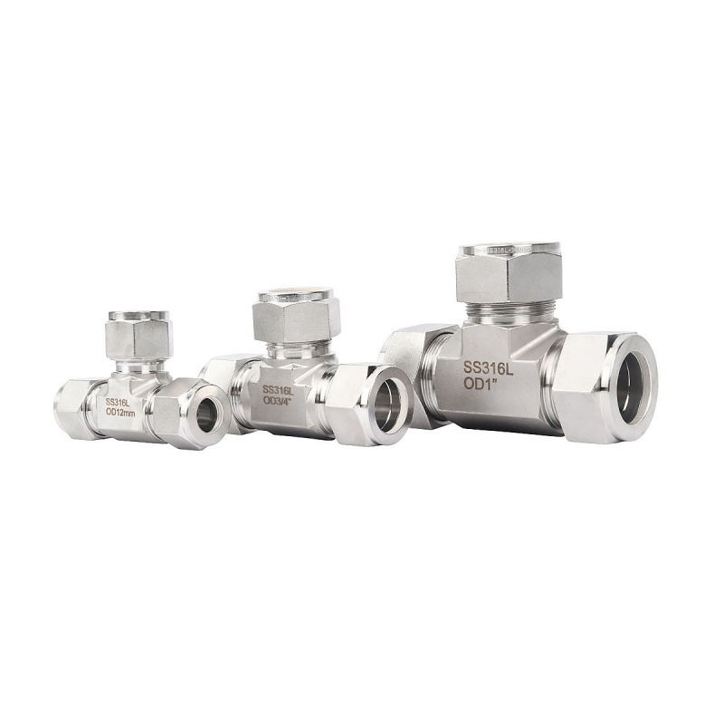 Tobo High Quality 304 316 Stainless Steel Union Tee Tube Fittings