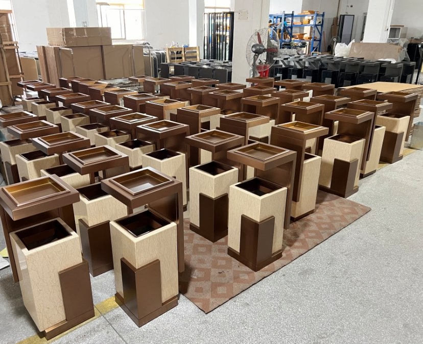 Мраморная урна из нержавеющей стали для отелей