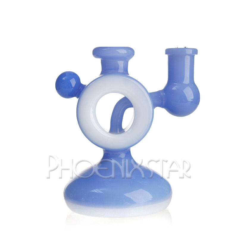 Phoenix Star New Style 7 Inches Recycler Oil Rig with Showerhead Perc Glass Water Pipe Smoking Accessories