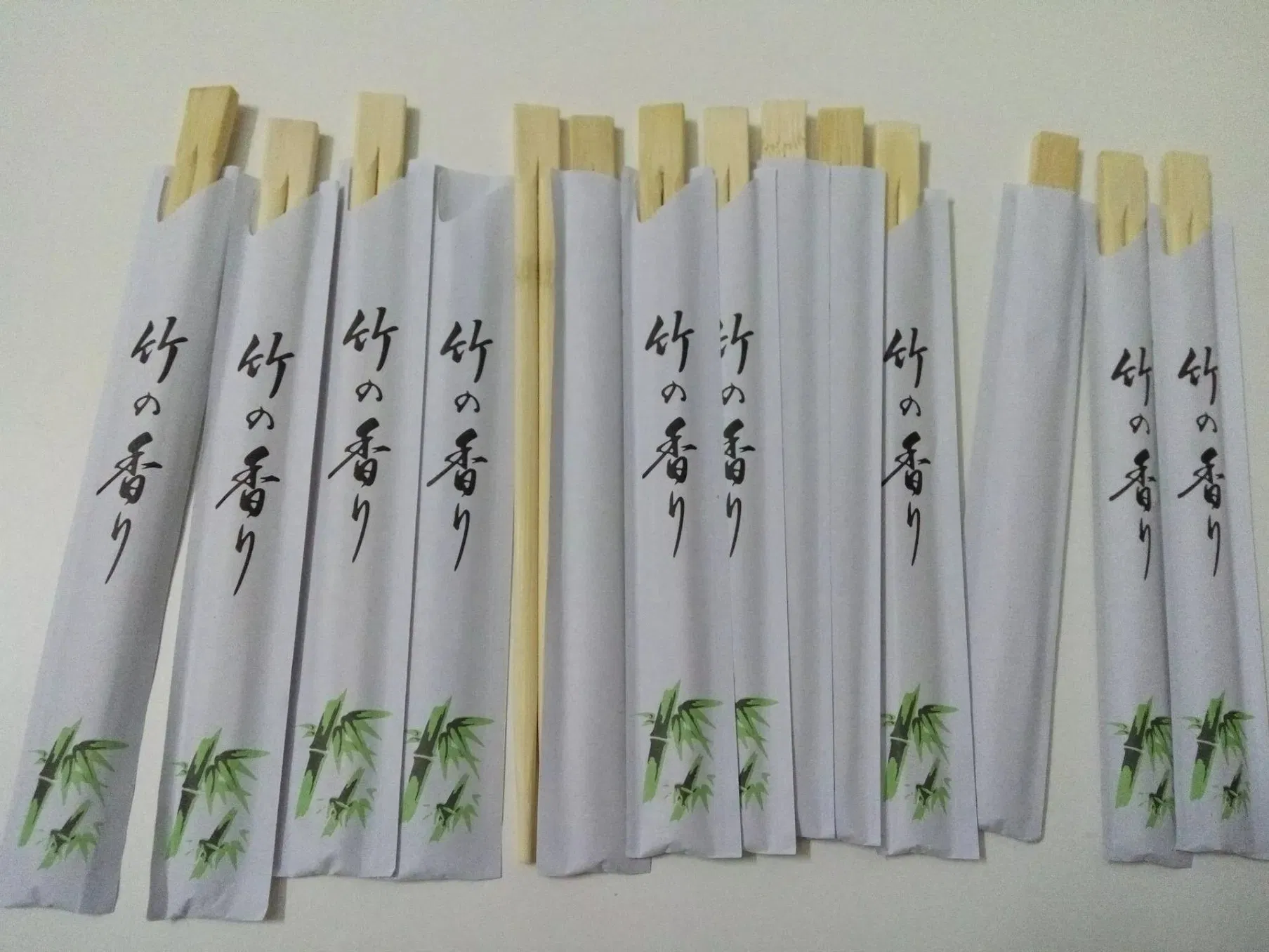 Disposable Bamboo Twins Chopsticks with Paper Packing