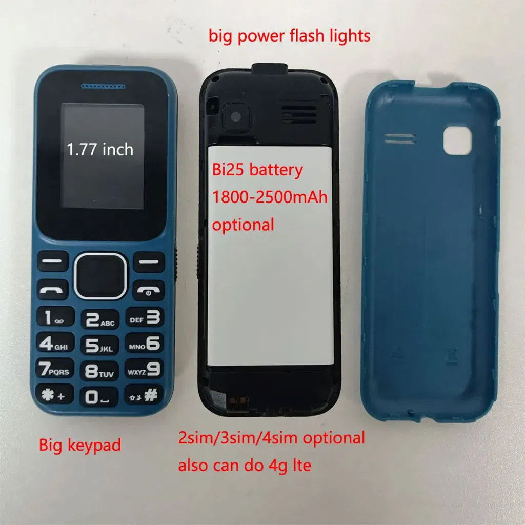 Бюджетный кнопочный телефон GSM 2G с долгим временем работы