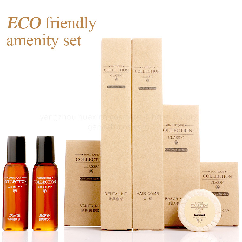 Premium Custom Hotel Amenity Set: Toothbrush, Shampoo, Soap&Slippers