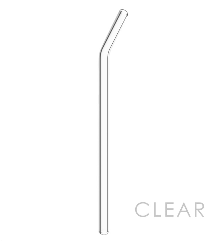 Curved High Borosilicate Glass Straw for Juice and Milk
