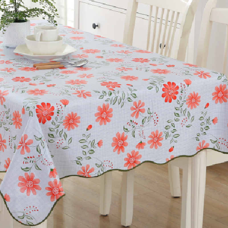 PVC 100% Waterproof Oil Proof Spill Proof PVC Wipe Clean Tablecloth