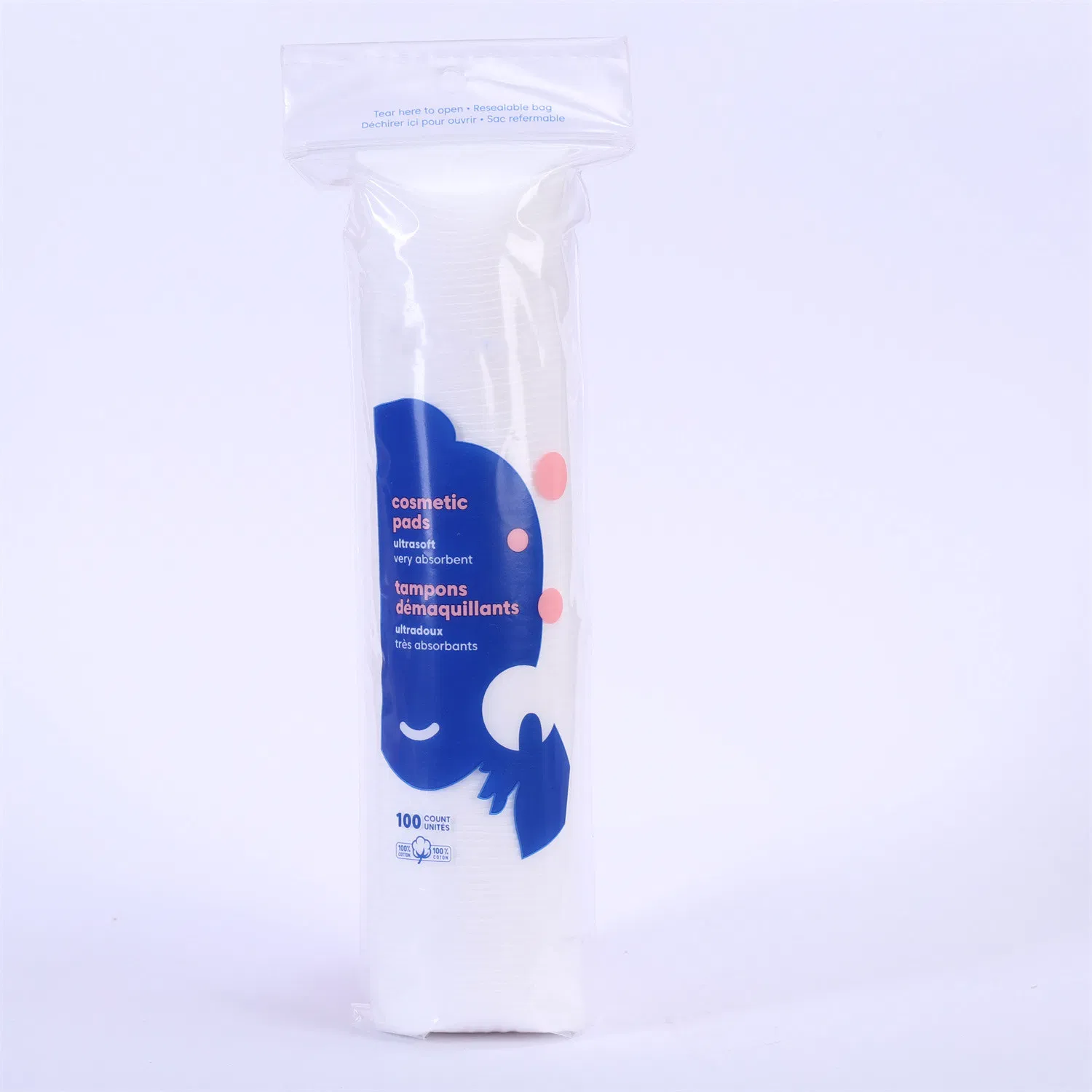Customized Disposable Cotton Pads Makeup Remover Cotton Pads Round Cotton Eye Pad