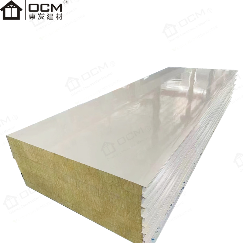 Metal Hard Exterior Polyurethane Foam Glasswool Wall Sandwich Panel Prefabricated Houses/Cold Room/Warehouse/Shed/Garage/Caravan