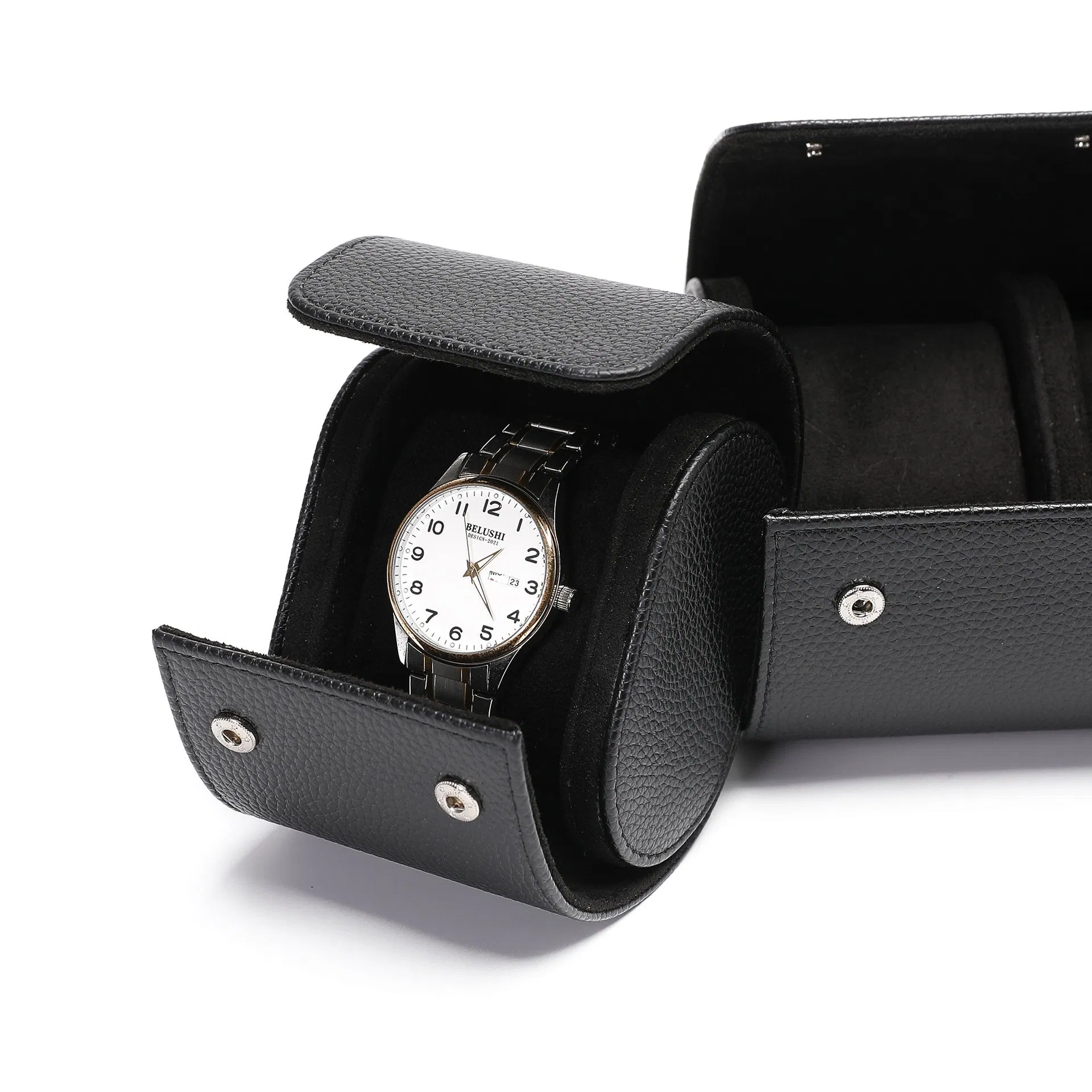 Manufacturer 3 Slot Watch Roll Travel Organizer PU Storage Case Leather Custom Logo Luxury Watch Box - Buy China Manufacturer Factory Design OEM ODM Fashion Ele