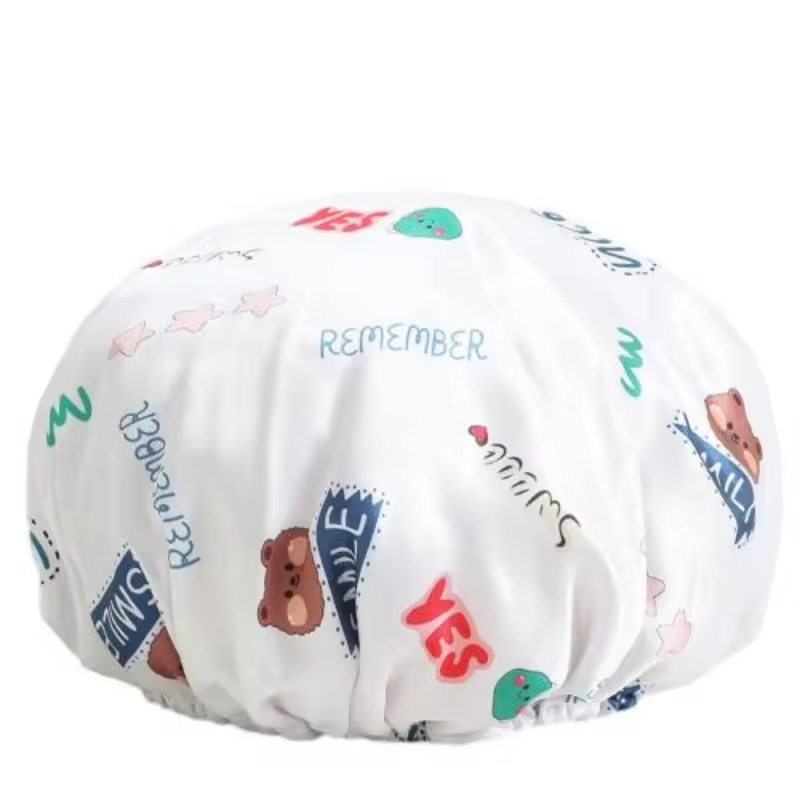 Best Sale Multicolored Waterproof Shower Hat Multifunctional Silky Smooth Lightweight Shower Cap