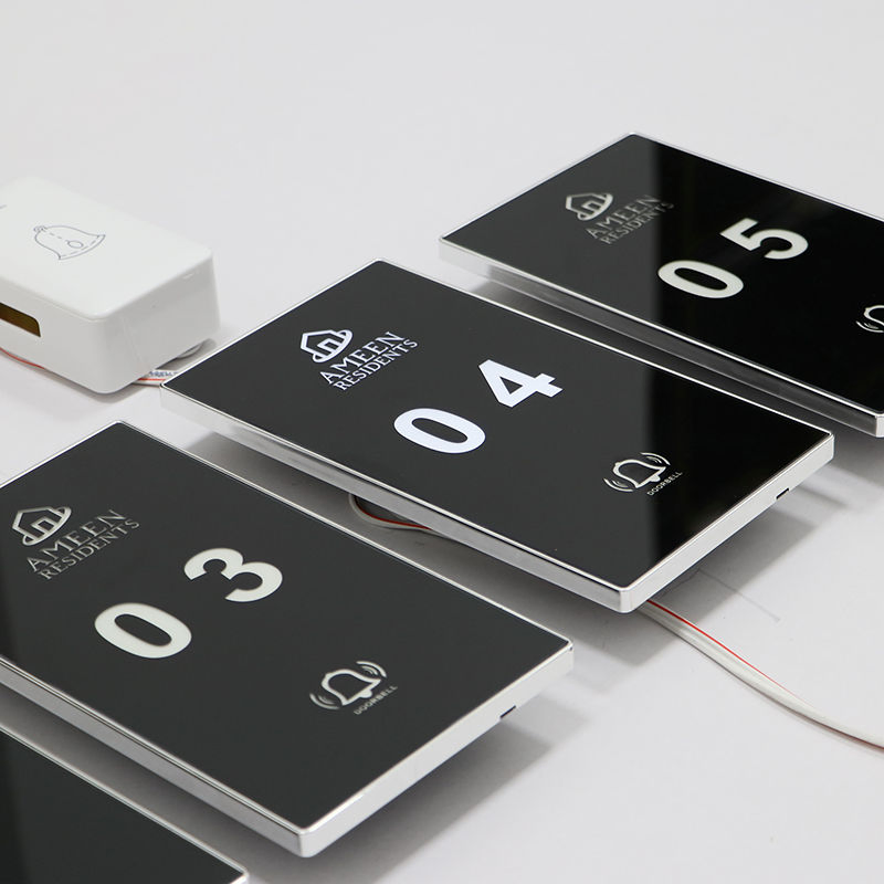 Ezd Apartment Guest Wayfinding Room Service System with Touch Doorbell Dnd Mur