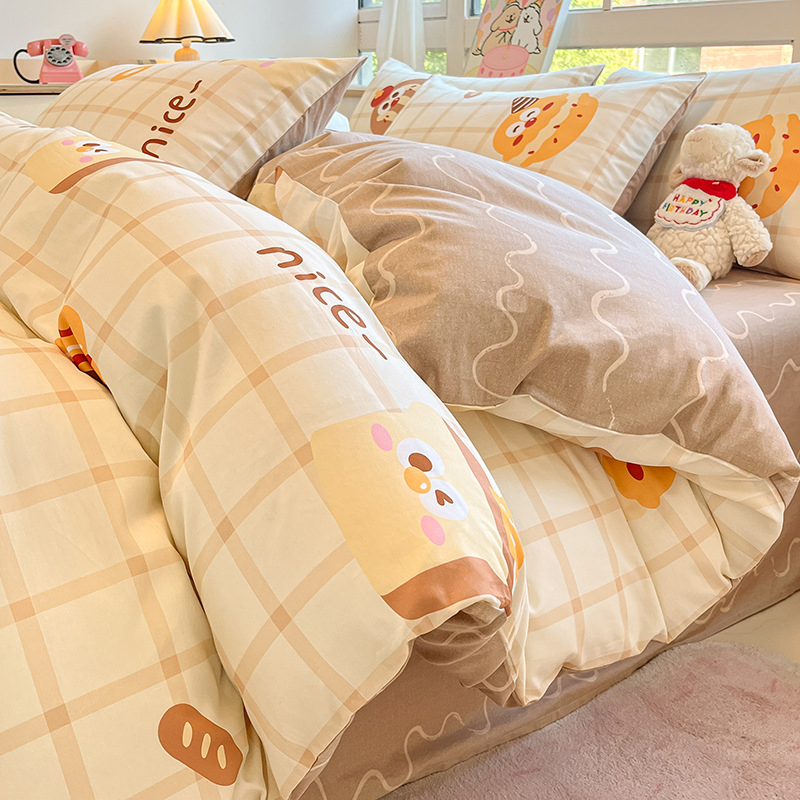 Custom 100% Cotton Bedsheets Linen Hotel Comforter Bedding Sets for Bed Sheet