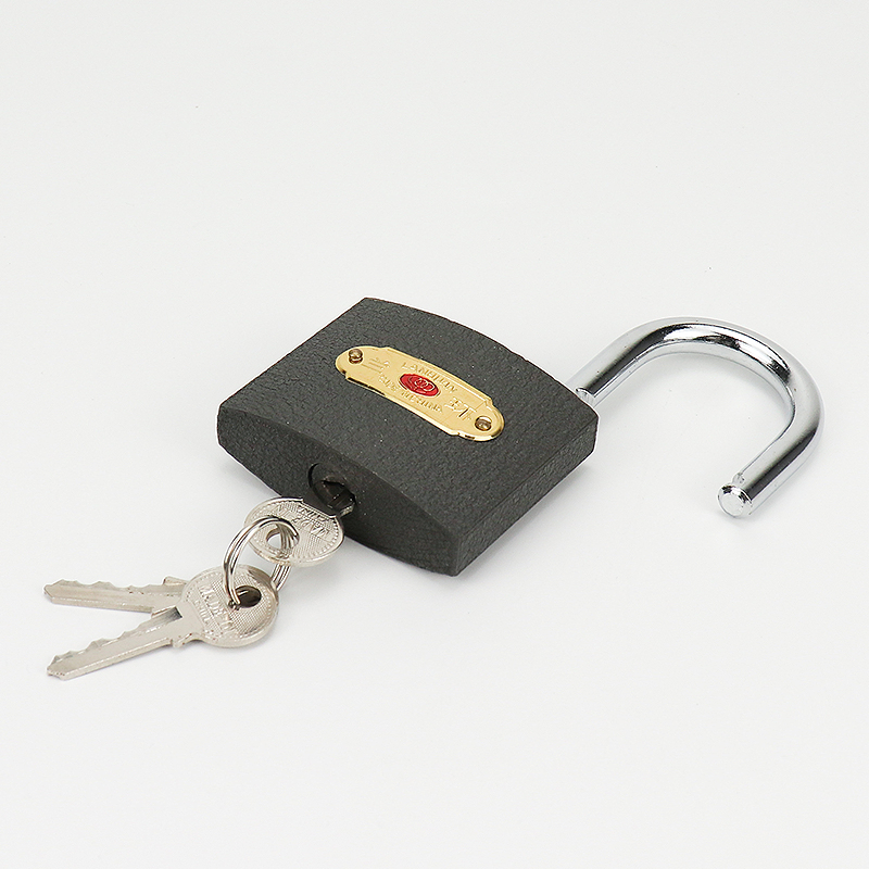 Chinese Security Wholesale Price Black Door Locks Grey Iron Tri Circle Padlock with Keys