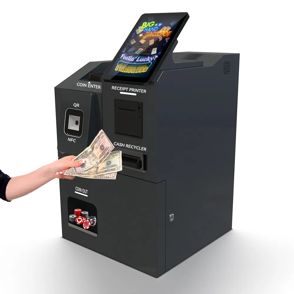 Supermarket Terminal Touch Screen Digital Self-Service Interactive Kiosk 10.1" Currency Machine