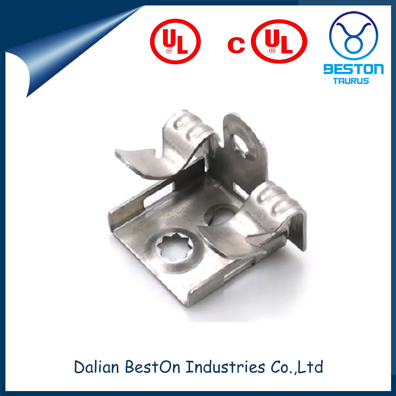Dalian Beston Channel Beam Clamp Weight 0.27184 Lbs Jaw Opening 3/4" Dimensions 13/16" X 1-5/8" X 1-7/8" Black Universal Malleable Beam Clamp for 3/8" Rod