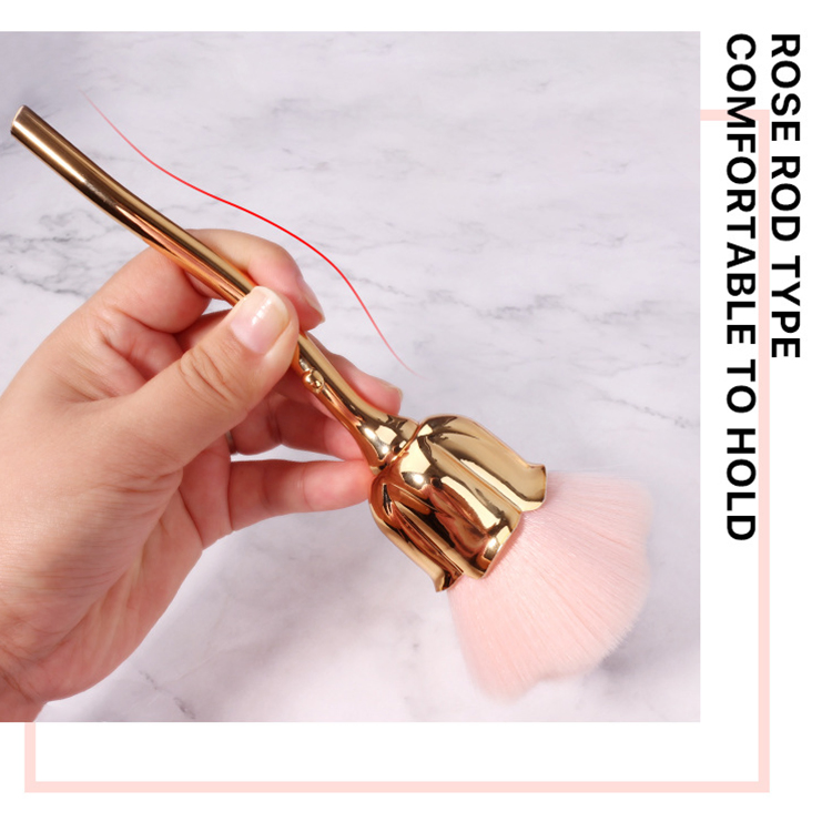 1PCS Rose Flower Shape Makeup Brush Set Women Powder Foundation Brushes Luxury Blush Make up Brush