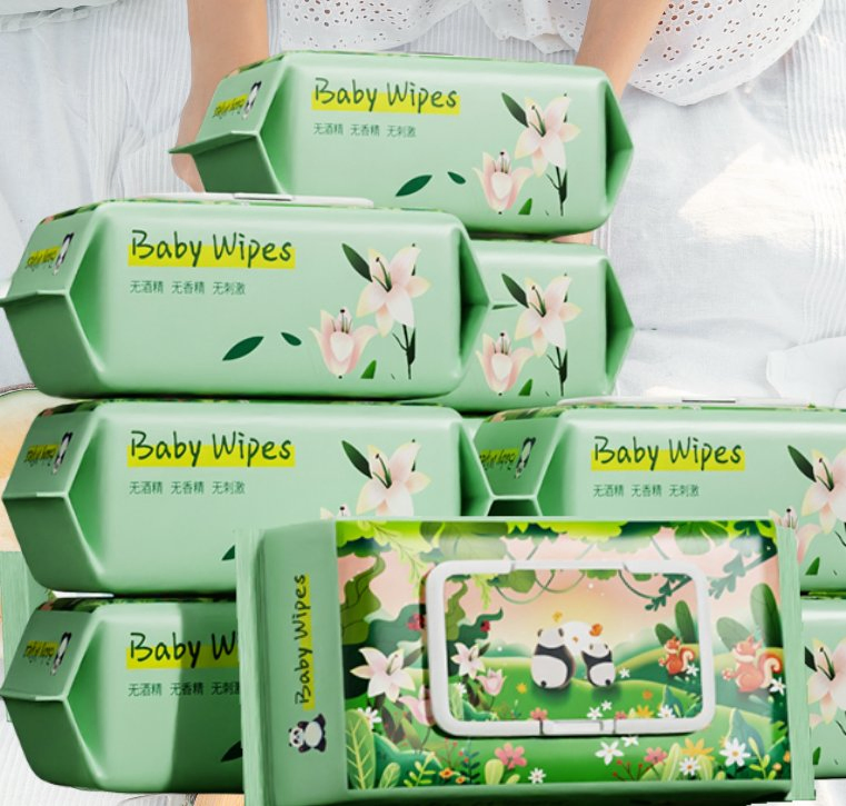Cleaning Antibacterial Disinfection Wipe Bamboo Biodegradable Soft Cotton Wet Wipe OEM Eco Baby Care Wet Wipe