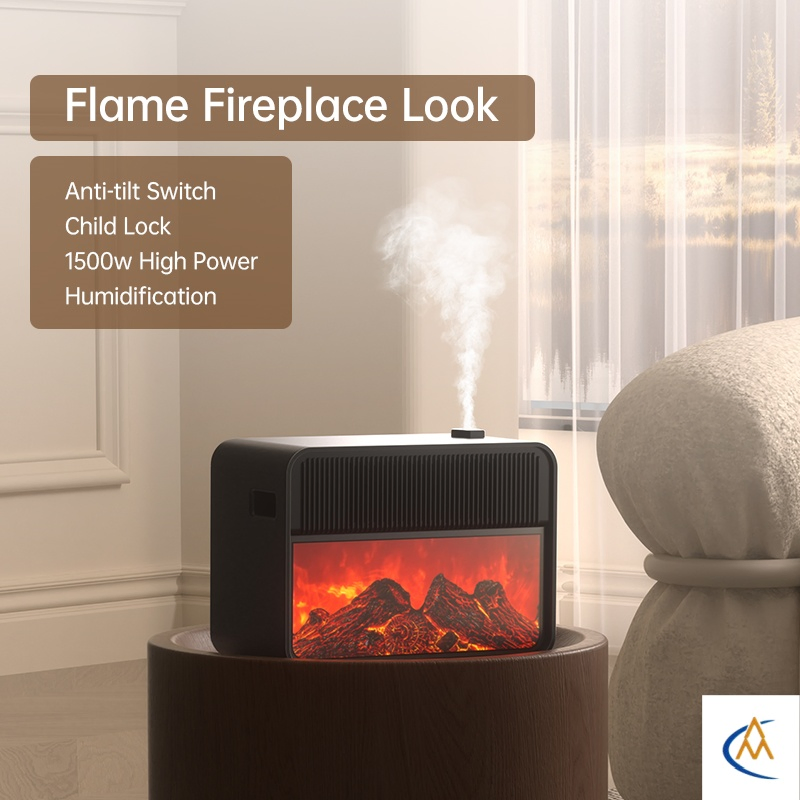 Multi Functional Fireplace Humidifier Heater Serves as a Heater Humidifier and More