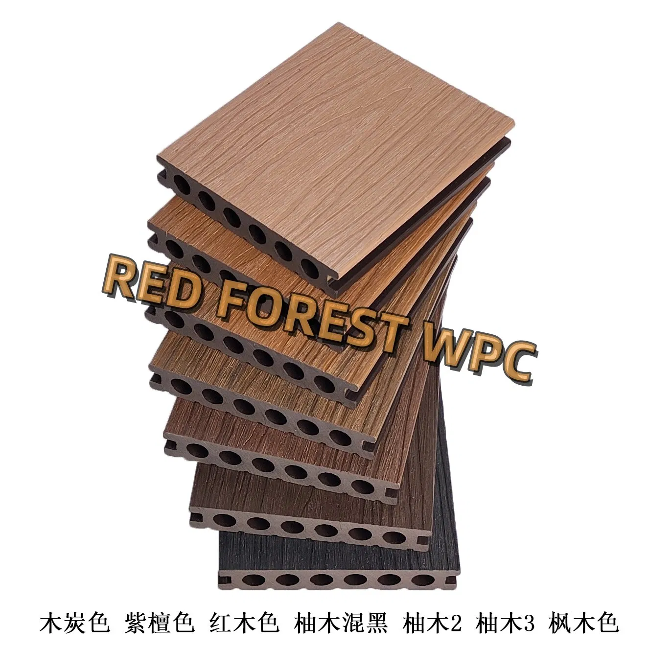 Eco-Friendly Grey Waterproof Composite Decking Planks Easy Installation Outdoor Floor