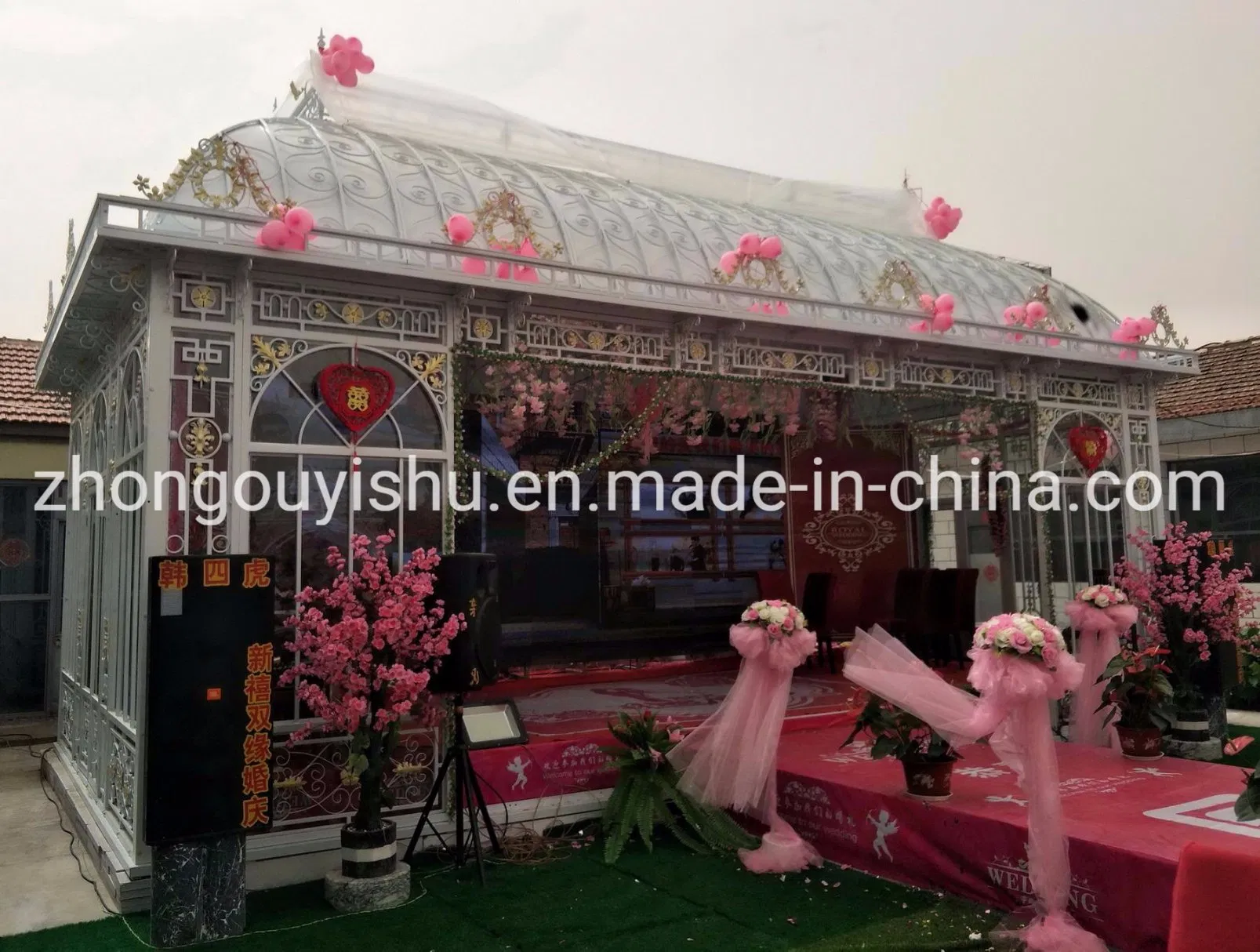 Cast Iron Gazebo Pavilion Garden Decoration Craft