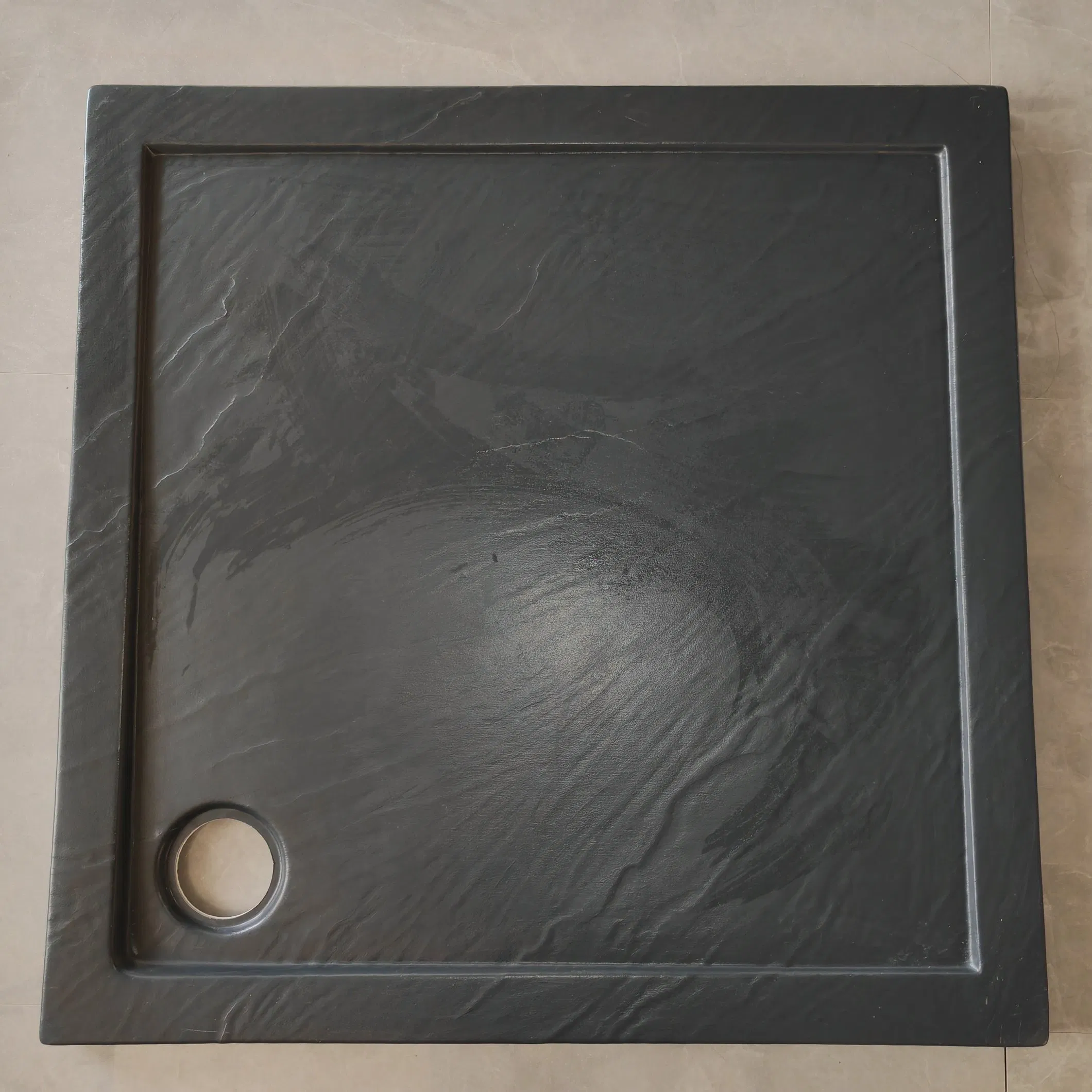 Sanitary Ware Square Black Acrylic Shower Tray 1