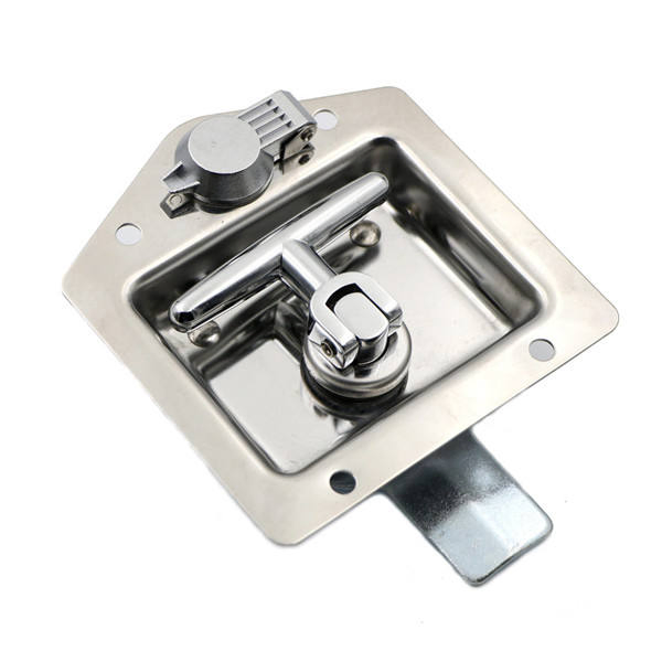 Car Truck Trailer Folding T Recessed Paddle Handle Lock Tool Box Latch