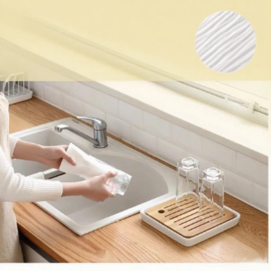 Medical/Kitchen Scrim Paper Rolls Wood Pulp Degradable Dustless Material Strong Oil/ Water Absorption
