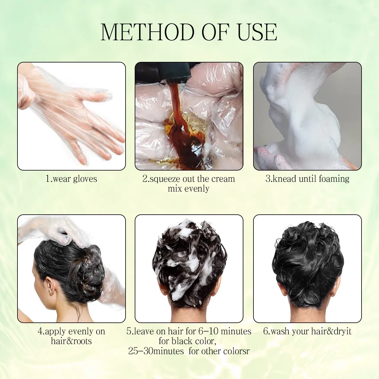 Tinturas De Cabelo Black Hair Shampoo Covers Gray Dye Hair Color Brand Names Productos Para EL Cabello