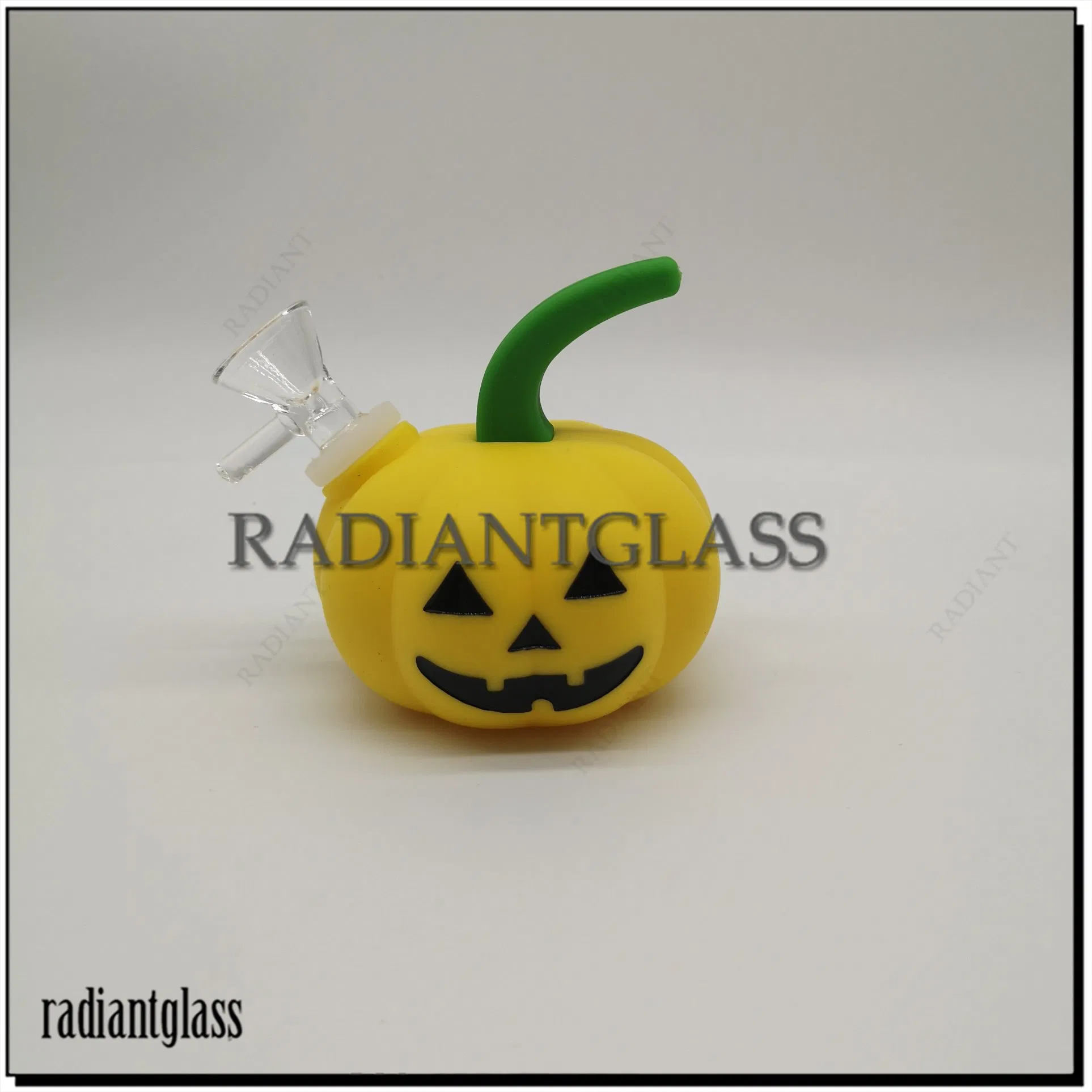 Pure Color Pumpkin Head Shape Silicone Smoking Water Pipe Hot Selling