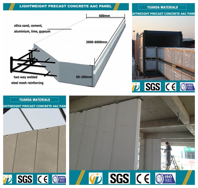 Wholesale Precast Cellular Concrete Wall Slab Autoclaved Lightweight Concrete Wall