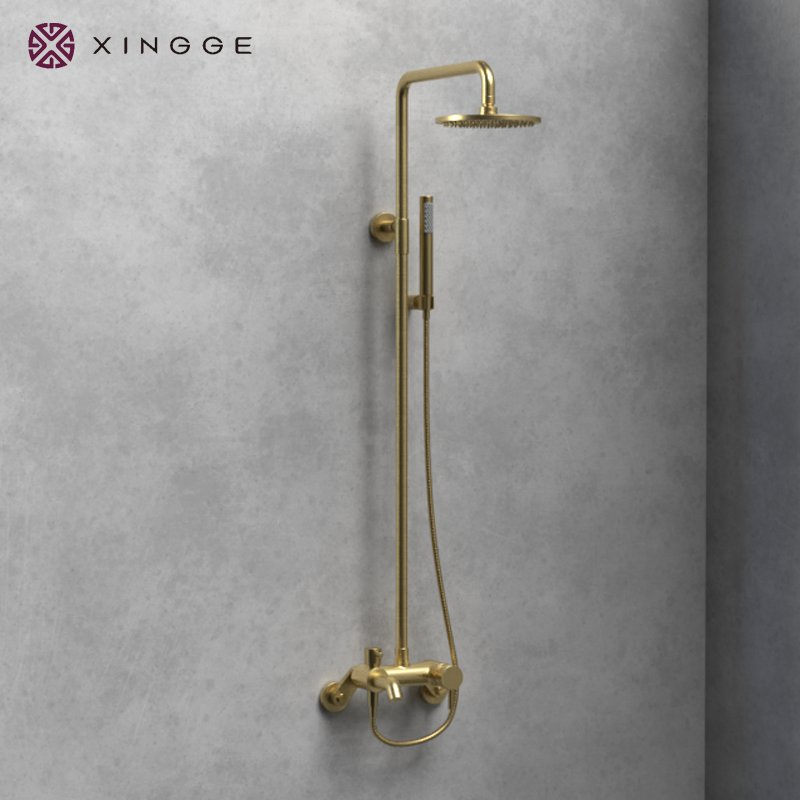 Matte Black Bathroom Sanitary Ware Shower Faucet Temperature Shower Set Waterfall Rain Water Proof Luxury Shower Set