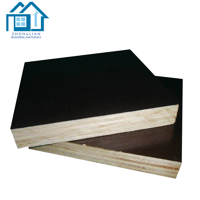 China Factory Poplar/Birch/Okoume Core Black Film Faced Shuttering Plywood