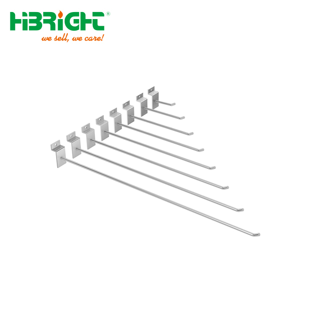 Retail Shop Powder Coated Slatwall Hanging Hooks