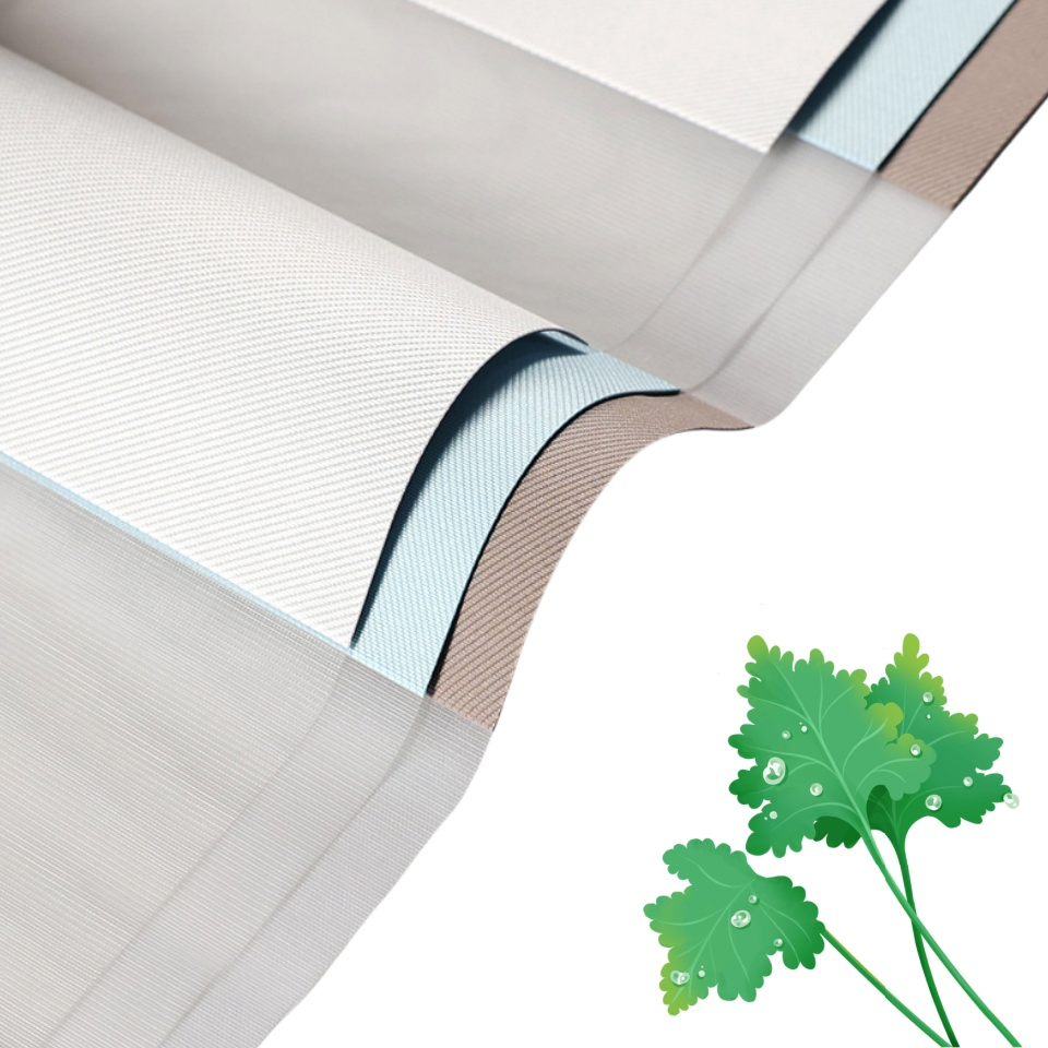 Water Resistant Polyester Zebra Roller Blinds Sunscreen Fabric Window Blinds Blackout Fabric