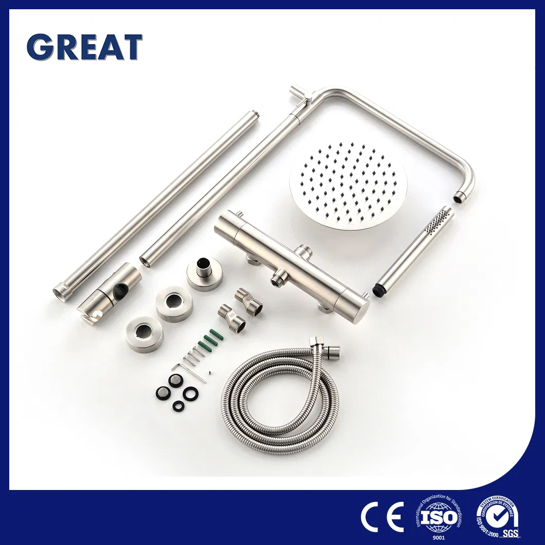 Great Bathroom Facuetucet OEM Customized Shower Panel in Shower Panel China GLS4926 Wall Mounted Shower Column Brass Shower Column with Body Jets Manufacturers
