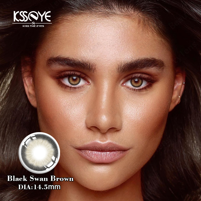 Beautylens Natural Black Colored Contacts Lens 14.2mm Yearly Use Lenses High Quality Prosthetic Contact Lenses for Eyes