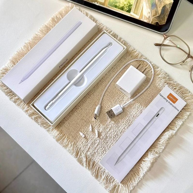 Slim Portable Touch Pencil with Tap Control for Tablet Screens