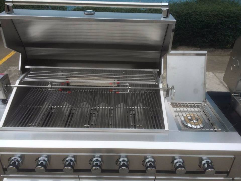 Outdoor Kitchen Island Stainless Steel BBQ Grills Kitchen Cabinets