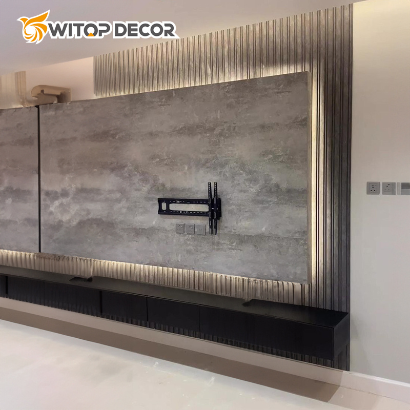 High Luxury Brown PVC Marble Sheet Wallpaper Living Room