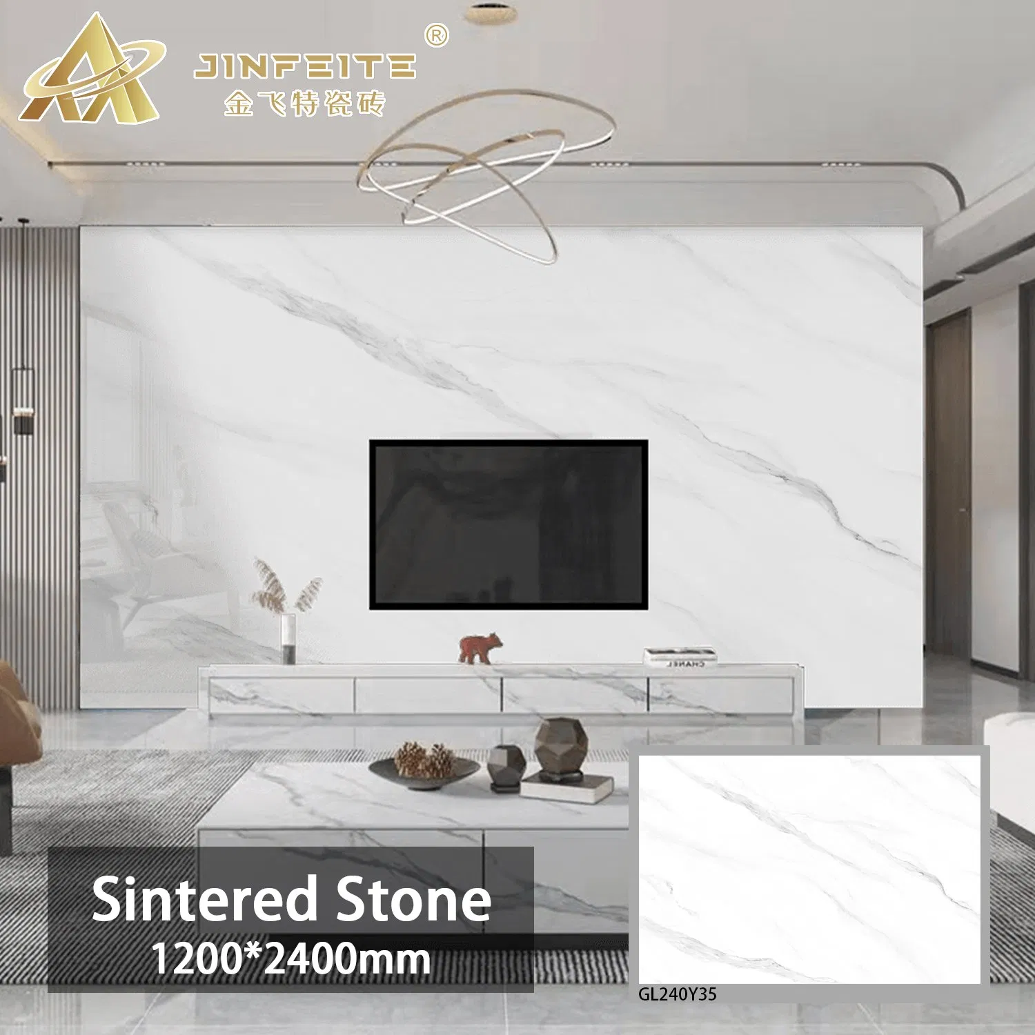 Hot Sell Promotion Quality White Marble Sintered Stone for Elegant Floor Coverings 1200*2400mm