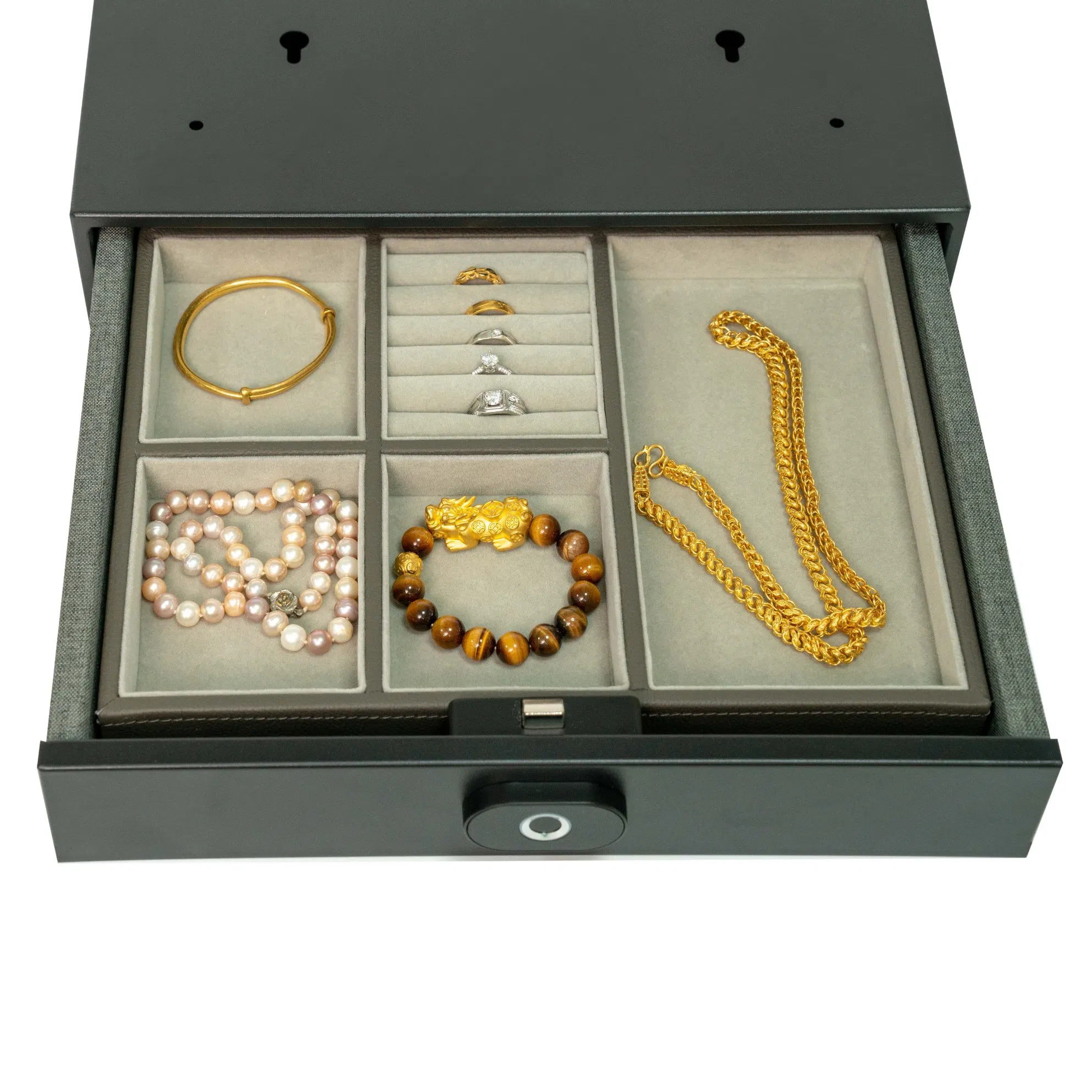 Fingerprint Lock Jewelry Drawer Safe Slide out Hidden Hotel Finance Drawer Safes