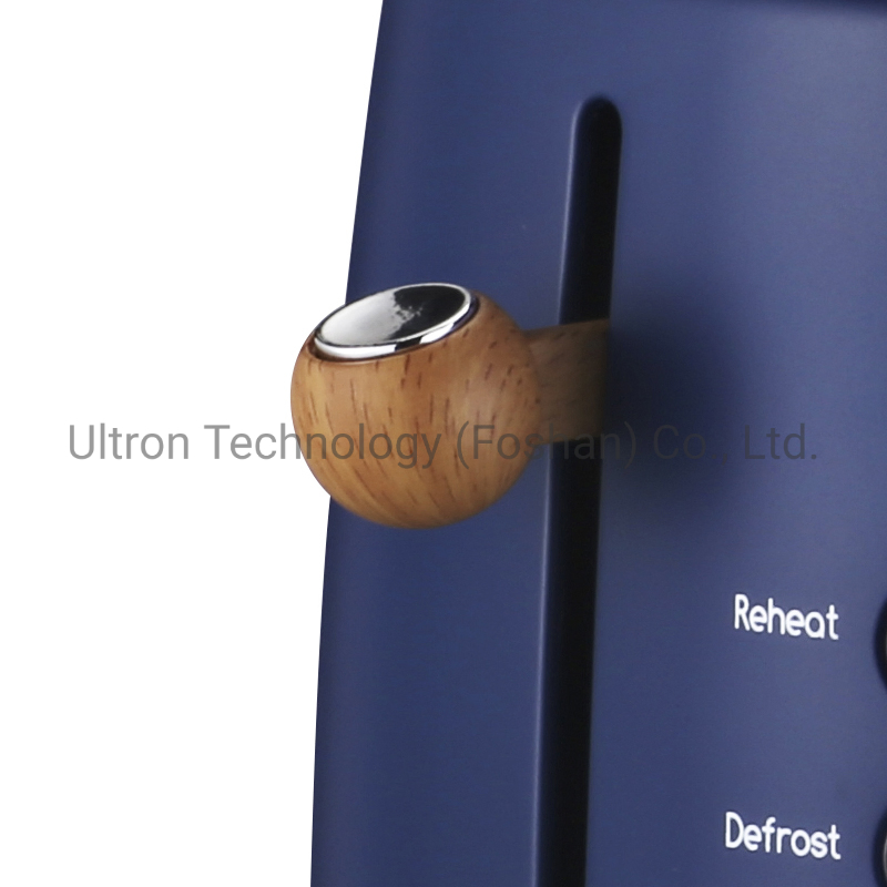 High Quality 2 Slice Wide Slot Metal Pop-up Toaster with 6 Browning Settings, Midnight Blue