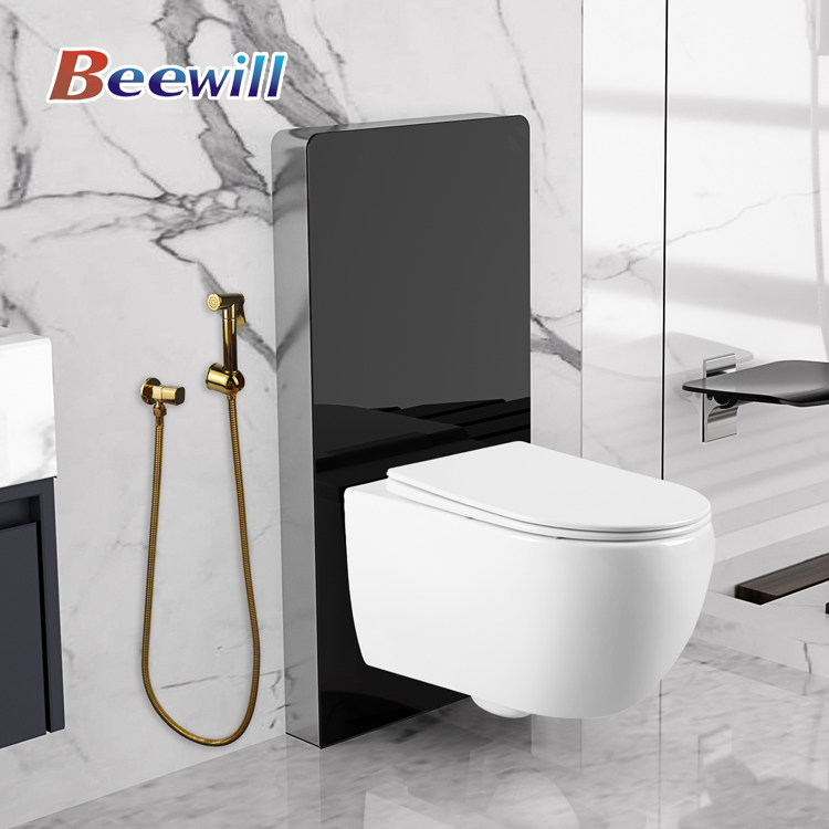 Wholesale Concealed Cistern Wall Hang Toilet with Sprayer Bidet Space Saving Bathroom Toilet