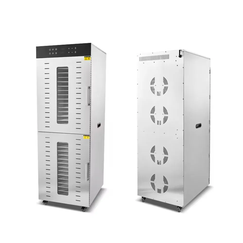 Stainless Steel Double Rooms Touch Control 32 Trays Commercial Dryer Food Dehydrator