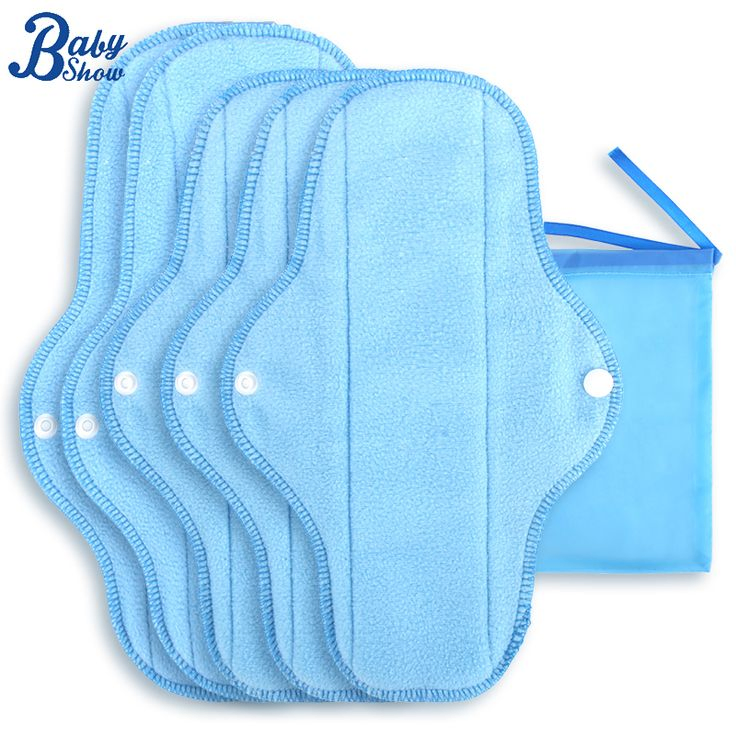 Customized Reusable Waterproof Sanitary Pads Washable Natural Color Menstrual Pads for Women