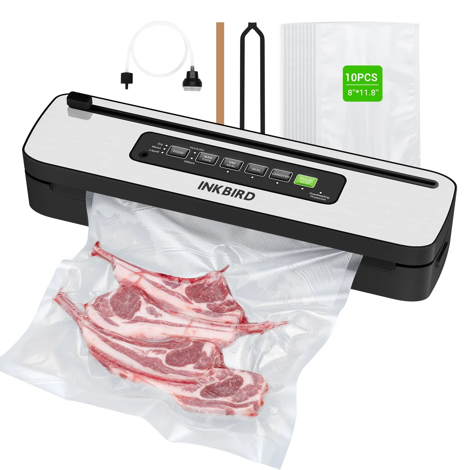 Inkbird Ink-Vs05 Multi-Functional Compact Household Vacuum Sealer with Built-in Cutter