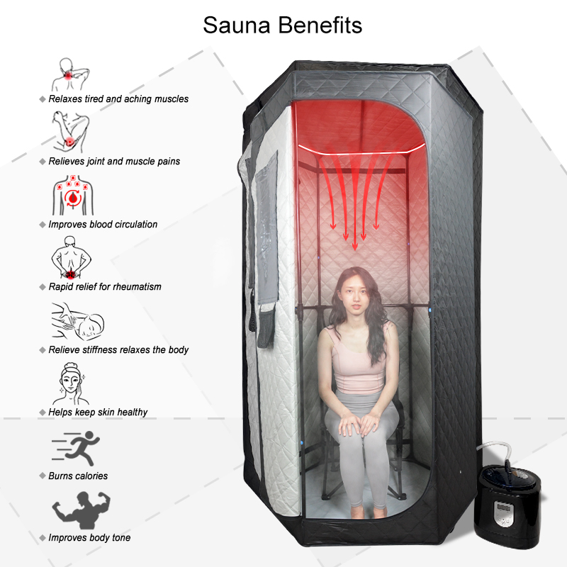 Портативная паровая сауна с красным светом для дома