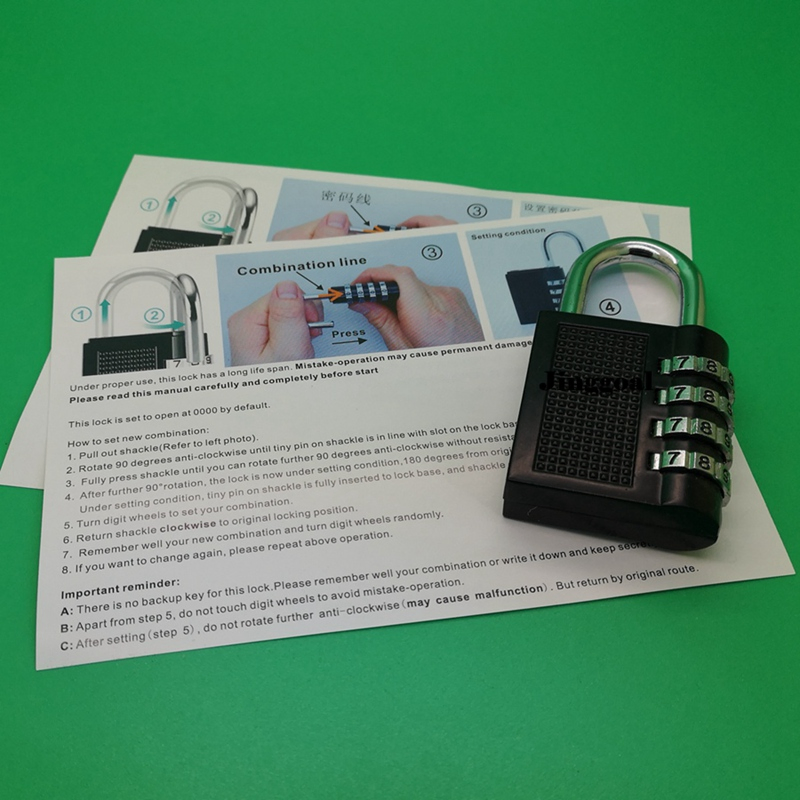 Showcase 4 Digit Code Password Luggage Padlock Combination Lock