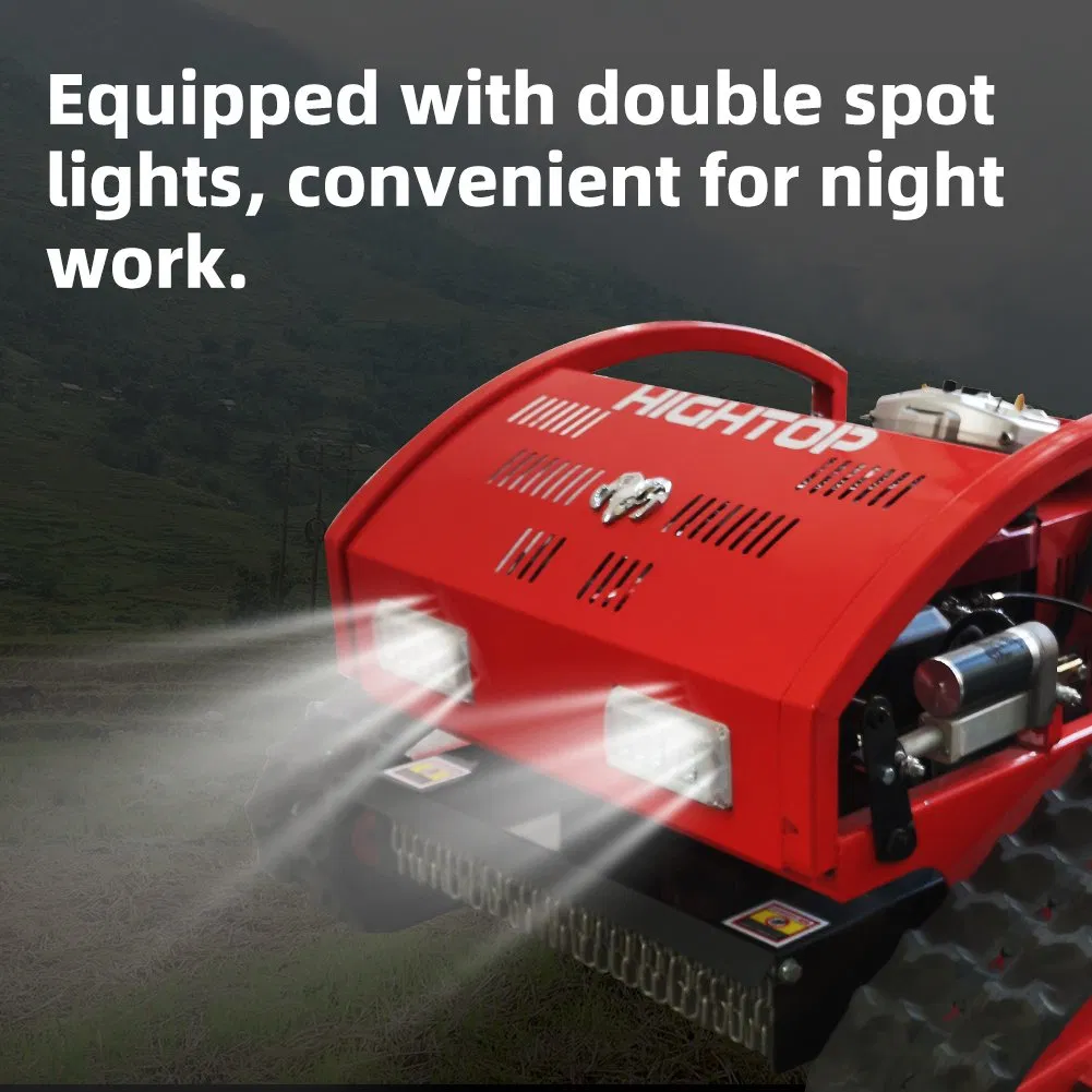 Remote Control Self-Propelled Crawler Lawn Mower Use Petrol Wheeled Lawn Mower for Sale